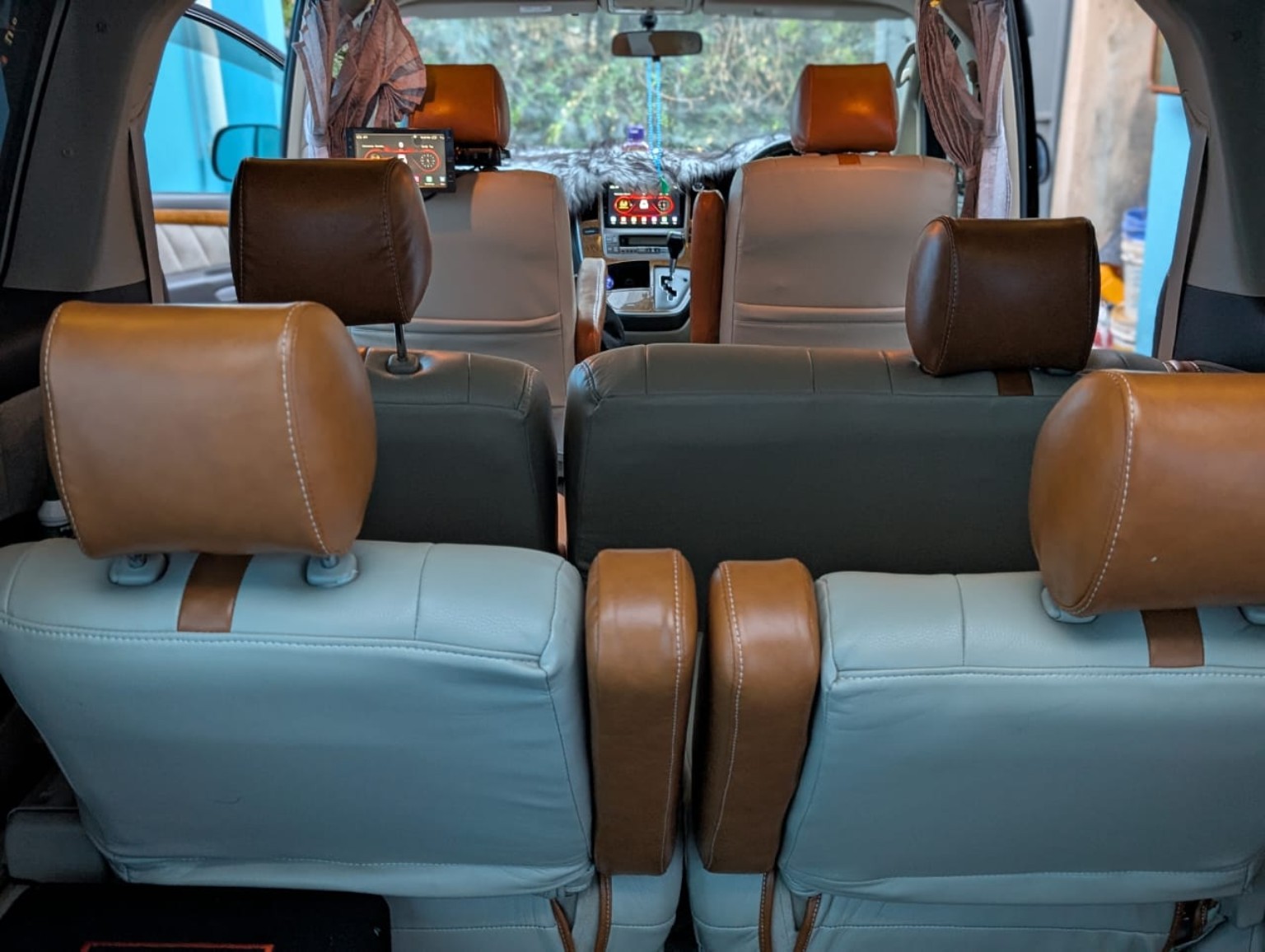 Spacious passenger cabin inside the Royal Alphard vehicle